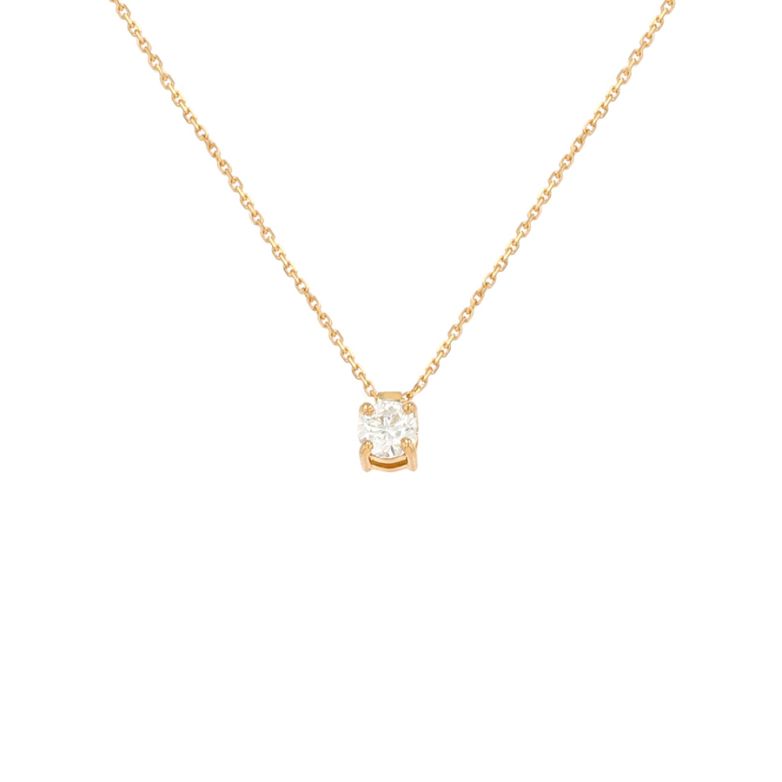 Collier diamant 0.52 carat or jaune 2.73g Comme neuf -  reconditionné disponible sur Gemme Les Bijoux
